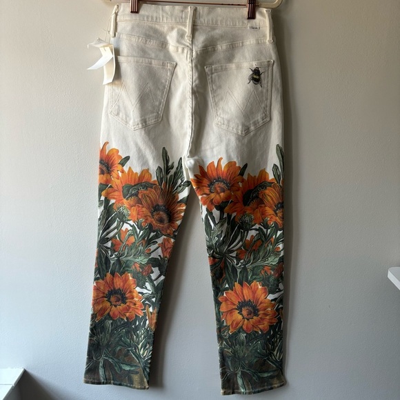 New Mother High Waisted Rider Ankle in Water For Flowers Size 28 - Picture 6 of 11